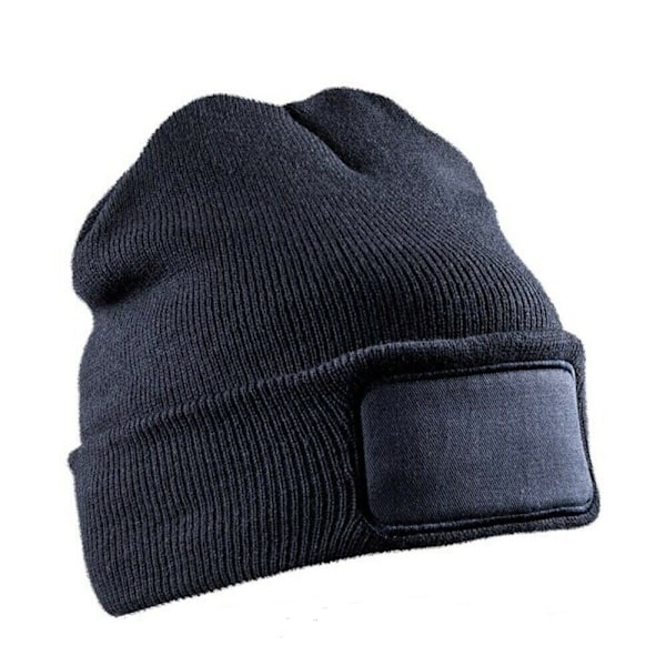 Result Äkta Återvunnen Unisex Vuxen Dubbelstickad Mössa En Storlek Navy One Size