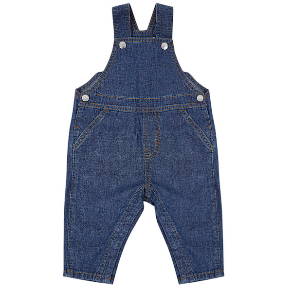 Larkwood Baby Denim Dungarees 12-18 månader Blå Blue 12-18 Months