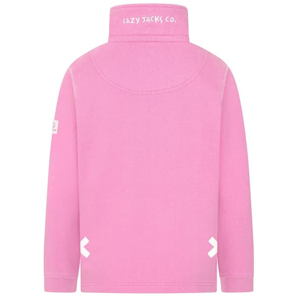 Lazy Jacks Flickor Kvarts Zip Sweatshirt 3-4 År Candyfloss Candyfloss 3-4 Years