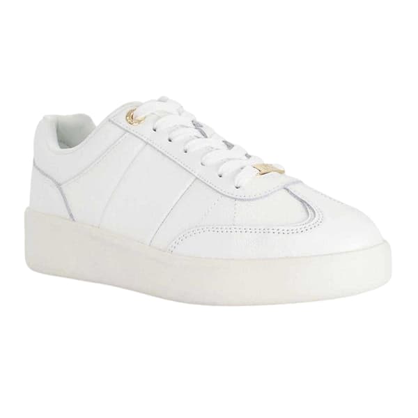 Dune London Dam/Kvinnor Enticing Läder Flatform Träningsskor 7 White 7 UK