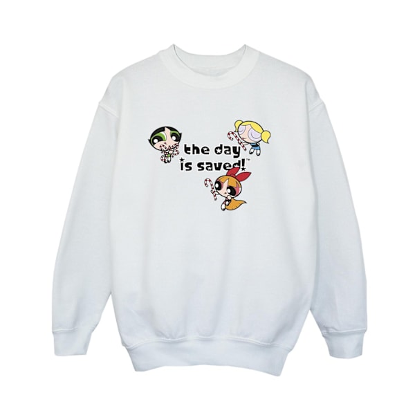 Powerpuff Girls Boys Girls The Day Is Saved Sweatshirt 7-8 White 7-8 Years