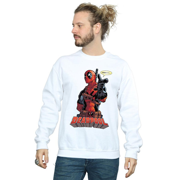 Deadpool Herr Hey You Bomullströja L Vit White L