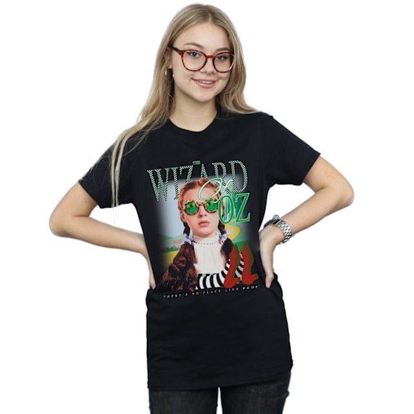 The Wizard Of Oz Dam/Damer Ingen Plats Rutmönstrad Bomull Pojkvän T-shirt Black 4XL