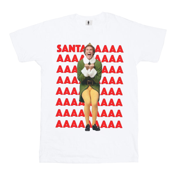 Elf Womens/Ladies Buddy Santa Scream Bomull Boyfriend T-Shirt L White L