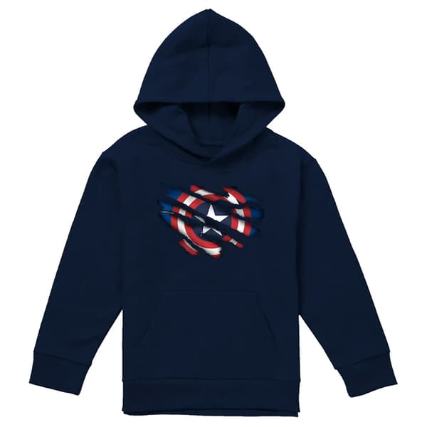 Captain America Barn/Barn Pull Over Hoodie 7-8 År Athle Athletic Heather 7-8 Years