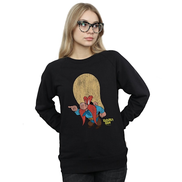 Looney Tunes Dam/Damer Yosemite Sam Distressed Sweatshirt M Black M