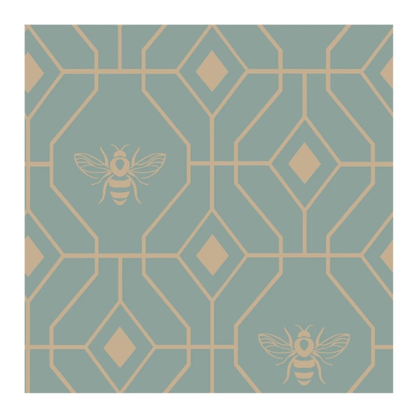 Furn Bee Deco Geometriskt cover King Eau De Nil Eau De Nil King