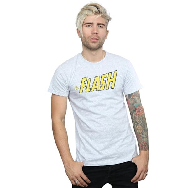 DC Comics Flash Crackle Logo T-shirt XXL Sports Grey Sports Grey XXL