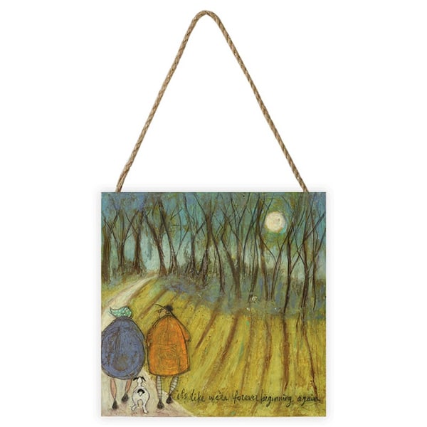 Sam Toft It´s Like We´re Forever Beginning Again Träblock 2 Multicoloured 20cm x 20cm x 2.7cm