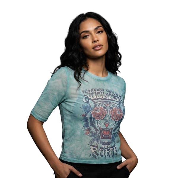 Sublime Dam/Kvinnor With Rome Mesh Crop Top M Ljusblå Light Blue M