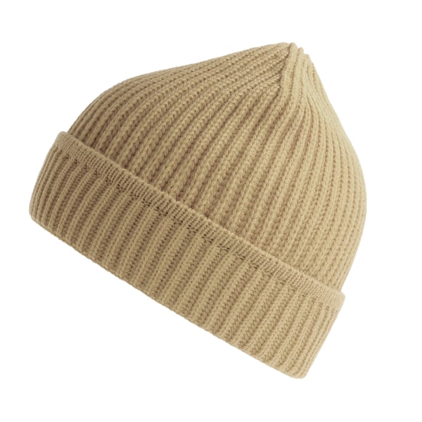 Atlantis Unisex Vuxen Lönn Ribbstickad Återvunnen Mössa One Size Beige Beige One Size