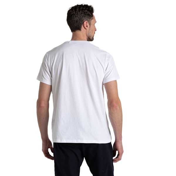 Craghoppers Lucent Kortärmad T-shirt för Män, Oavsett Väder Optic White M