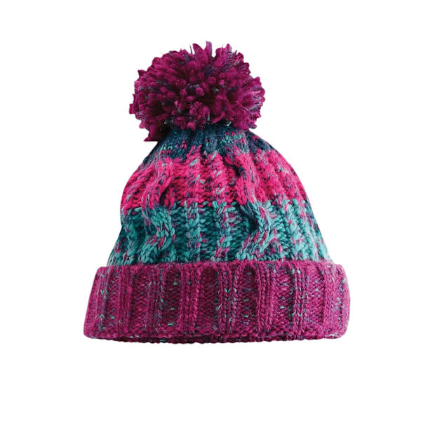 Beechfield Junior Corkscrew Pom Pom Beanie One Size Winter Berr Winter Berries One Size