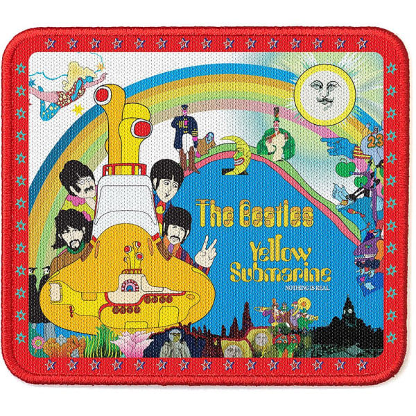 The Beatles Yellow Submarine Stars Border Woven Standard Patch Multicoloured One Size