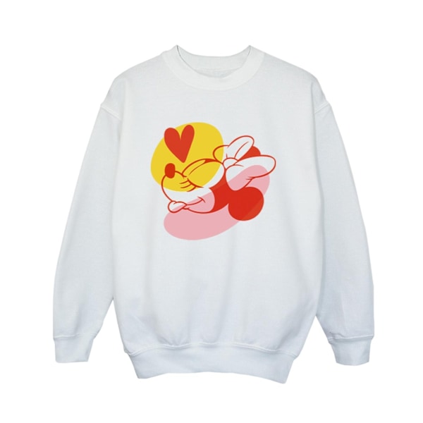 Disney Boys Minnie Mouse Tongue Heart Sweatshirt 3-4 år Vit White 3-4 Years
