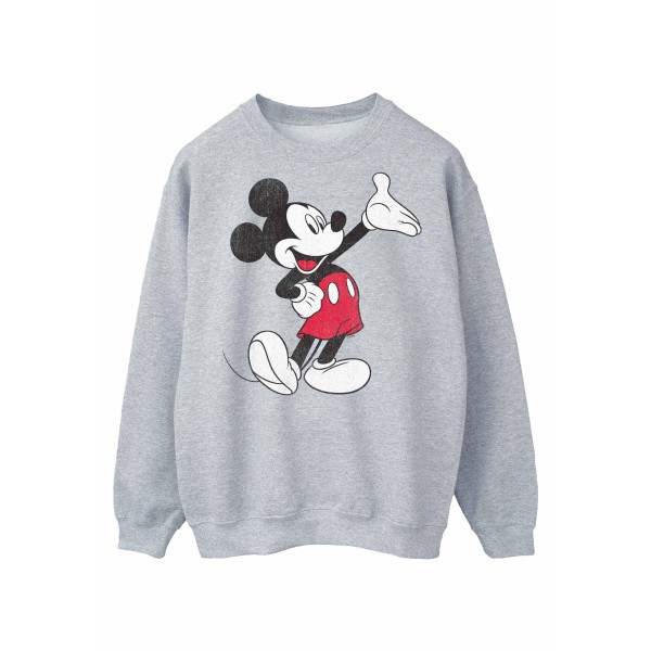 Mickey Mouse Dam/Damer Traditionell Wave Sweatshirt S Vit White S