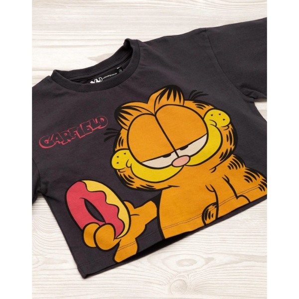 Garfield Girls Crop T-shirt 11-12 år Svart/Orange Black/Orange 11-12 Years