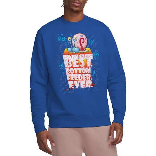 SvampBob Fyrkant Unisex Vuxen Best Bottom Feed Ever Tröja Royal Blue M