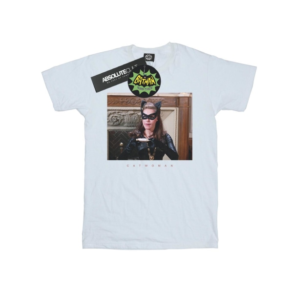 DC Comics Girls Batman TV Series Catwoman Photo Bomulls T-shirt White 9-11 Years