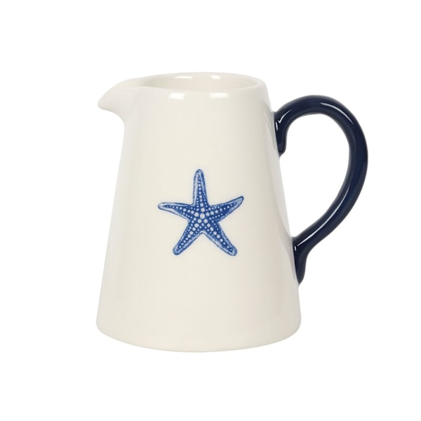 Something Different Coastal Charm Sjöstjärna Keramik Blomkruka 1 White/Blue 12cm x 24cm x 23.3mm