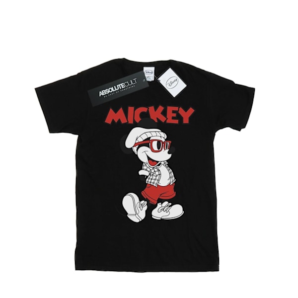 Disney Girls Mickey Mouse Hipster Bomull T-shirt 9-11 År Svart Black 9-11 Years