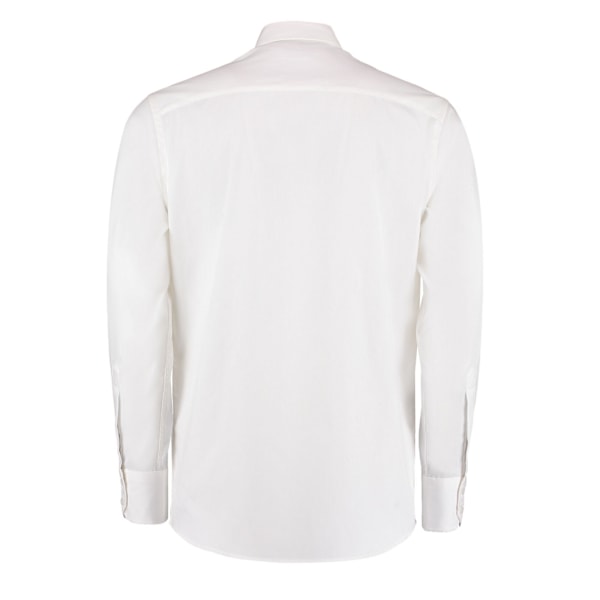 Kustom Kit Premium Oxford skräddarsydd långärmad skjorta 13,5 White 13.5in
