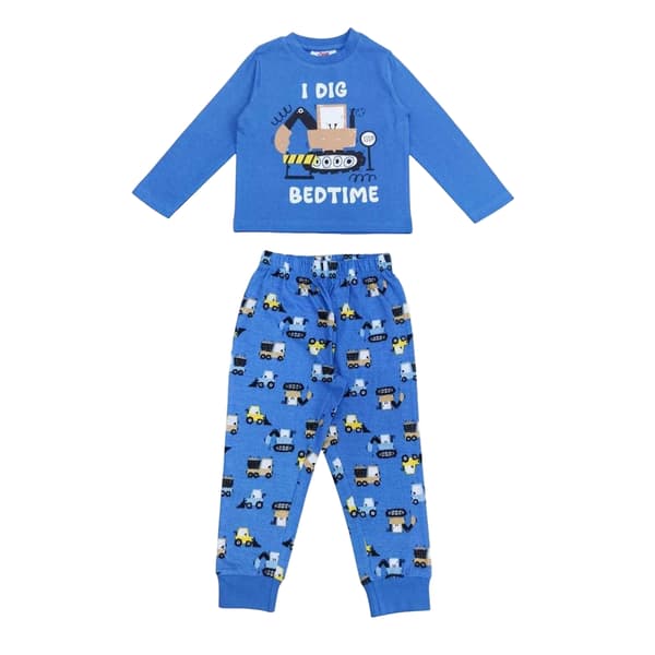 Star Boys Grävmaskin Pyjamas Set 5-6 År Blå Blue 5-6 Years