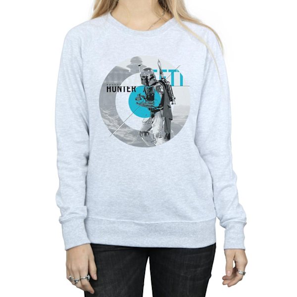 Star Wars Dam/Damer Boba Fett Bounty Hunter Cirkel Sweatshirt Heather Grey XL