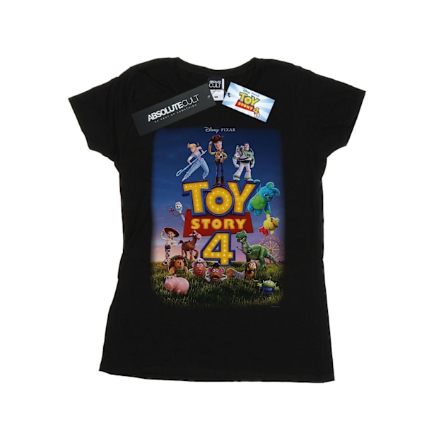 Disney Womens/Ladies Toy Story 4 Poster Art Bomull T-Shirt S Svart Black S