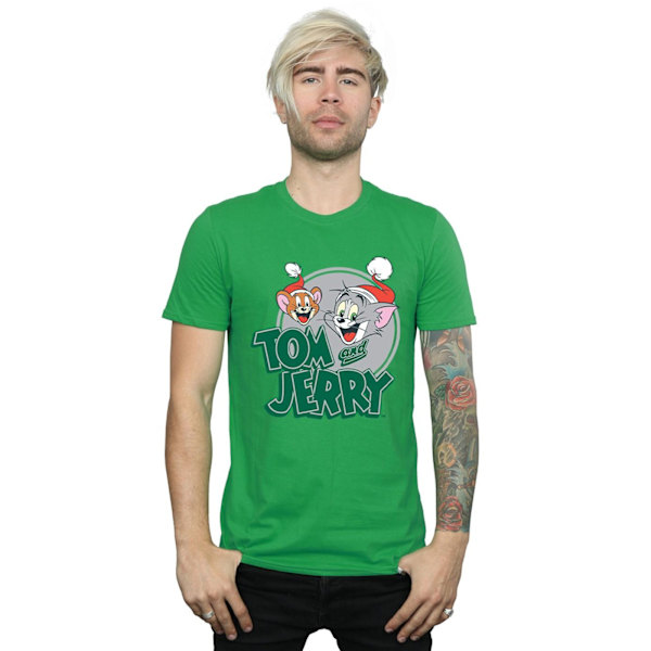 Tom And Jerry Herr Julhälsningar T-shirt S Irländsk Grön Irish Green S