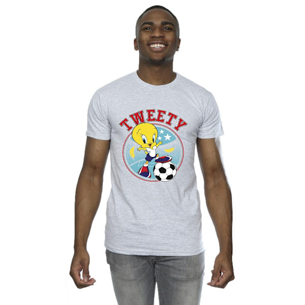 Looney Tunes Tweety fotbollströja för män, grå, storlek M Sports Grey M