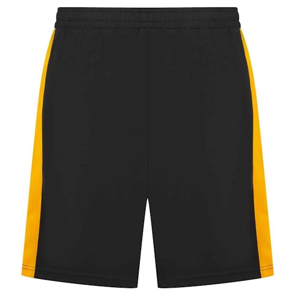 Finden & Hales Barn/Barn Knäppta Sweatshorts med Fickor med Dragkedja 3 Black/Gold 3-4 Years