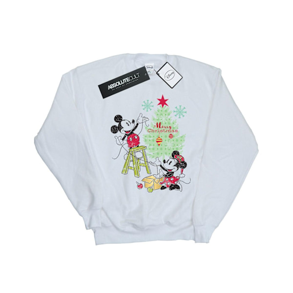 Disney Girls Mickey och Minnie Julgran Sweatshirt 12-13 White 12-13 Years