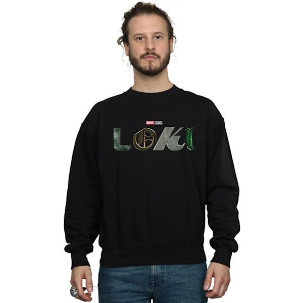 Marvel Herr Loki Logo Sweatshirt S Svart Black S