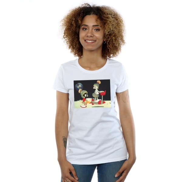 Looney Tunes Dam/Damer Bugs Bunny Spaced Bomull T-shirt L W White L