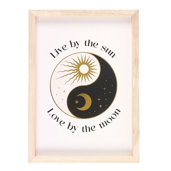 Something Different Yin Yang Inramad Tryck En Storlek Vit/Svart/ White/Black/Yellow One Size