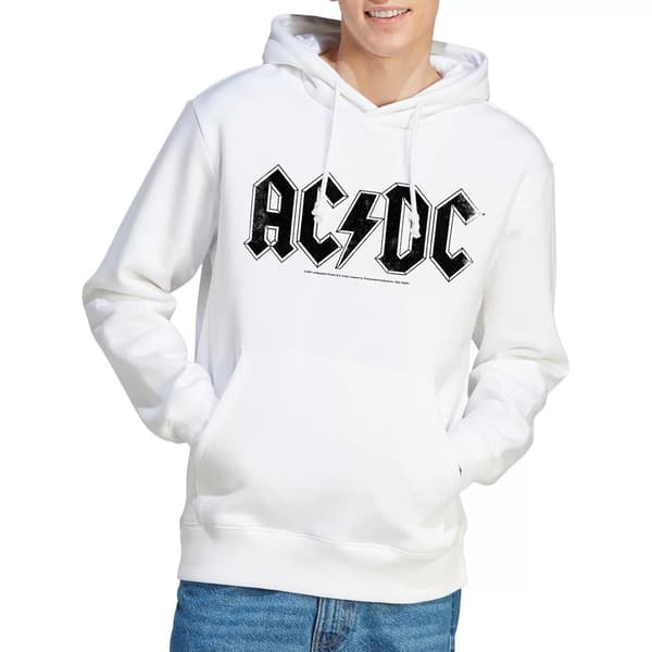 AC/DC Herr Logo Hoodie M Vit White M