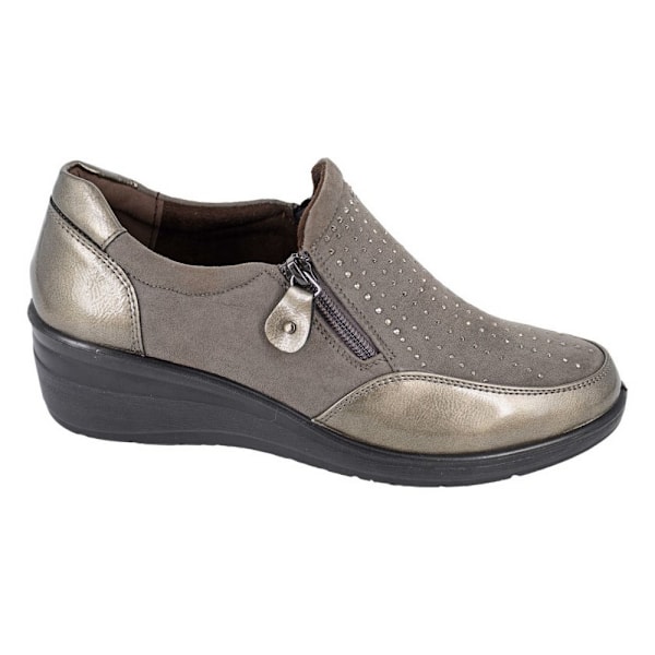 Boulevard Damskor/Kvinnors Lack-PU Casual Skor 6 UK Tenn Pewter 6 UK