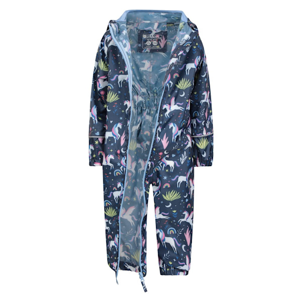 Mountain Warehouse Baby Unicorn Regnkläder 6-9 Månader Blå/Rosa/ Blue/Pink/Green 6-9 Months