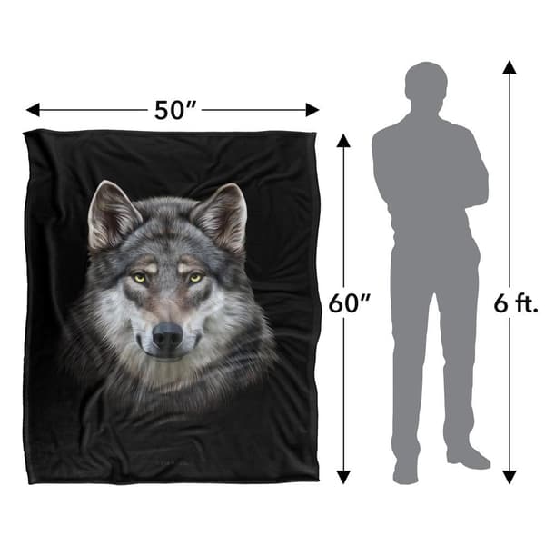 JQ Licensing En Silky Wolf Head Supersoft Filt En Storlek Mult Multicoloured One Size