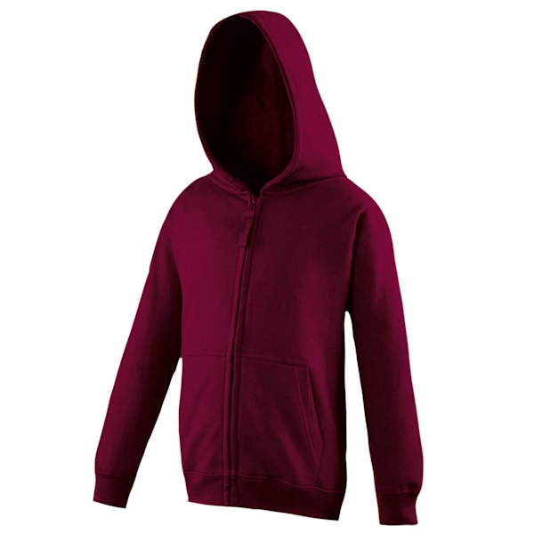Awdis Barn Unisex Hoodie / Tröja / Zoodie 5-6 Bourgogne Burgundy 5-6