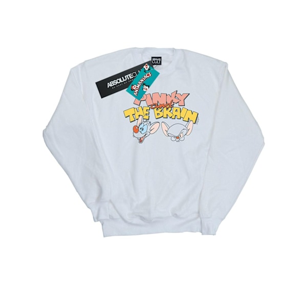 Animaniacs Girls Pinky And The Brain Heads Sweatshirt 12-13 År White 12-13 Years