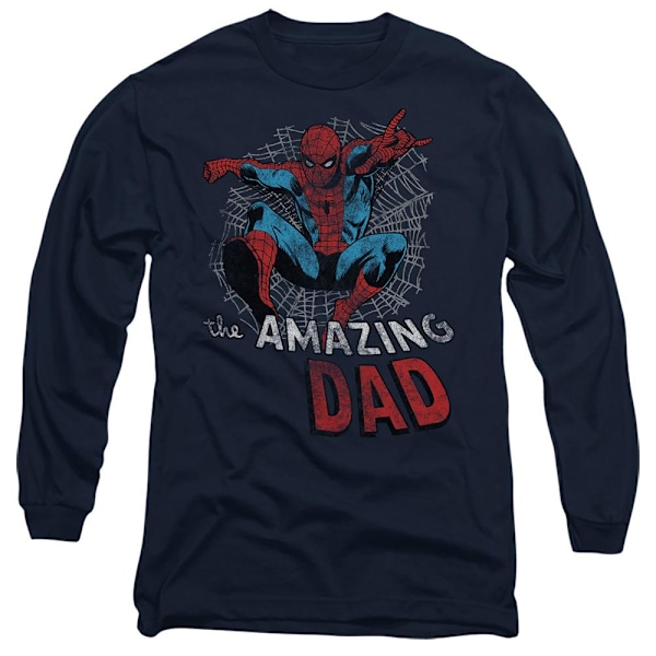 Spider-Man Unisex Vuxen Spider Dad Fars Dag T-Shirt M Marinblå Navy M