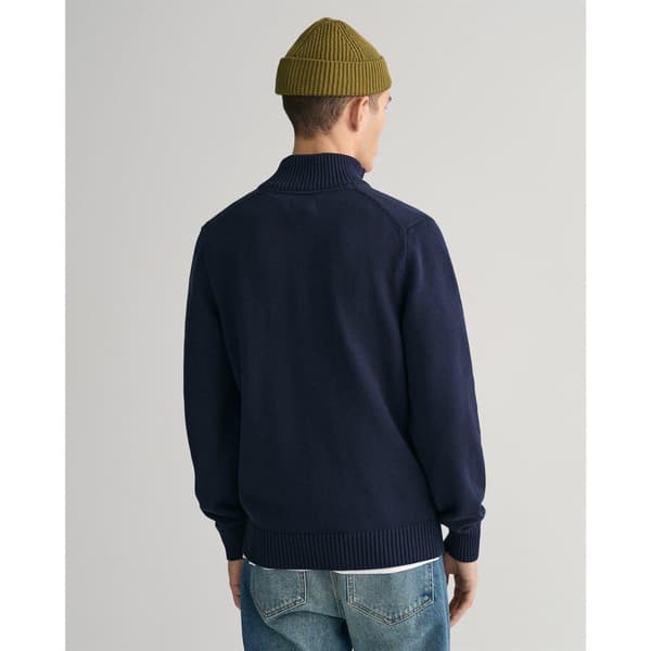 Gant Herr Micro Textured Half Zip Tröja XS Marinblå Navy XS