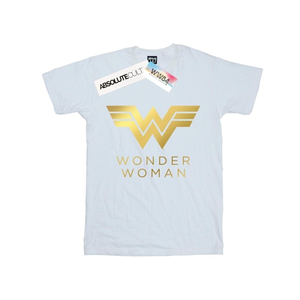 DC Comics Dam/Kvinnor Wonder Woman 84 Gyllene Logotyp Bomull Pojkvän T-shirt White S