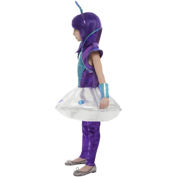 Smiffys Flickdräkt Alien Set 7-9 år Aqua/Silver/Lila Aqua/Silver/Purple 7-9 Years