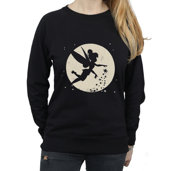 Tinkerbell Dam/Kvinnors Månsweatshirt XXL Svart Black XXL