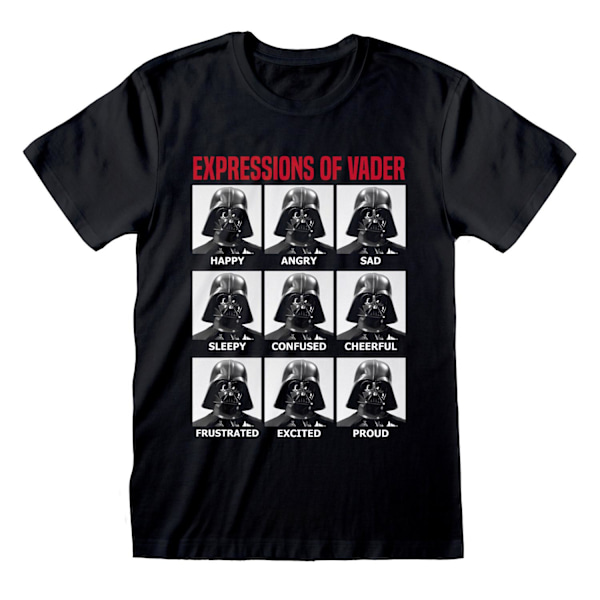 Star Wars Unisex Adult Expressions Of Vader T-Shirt L Svart Black L