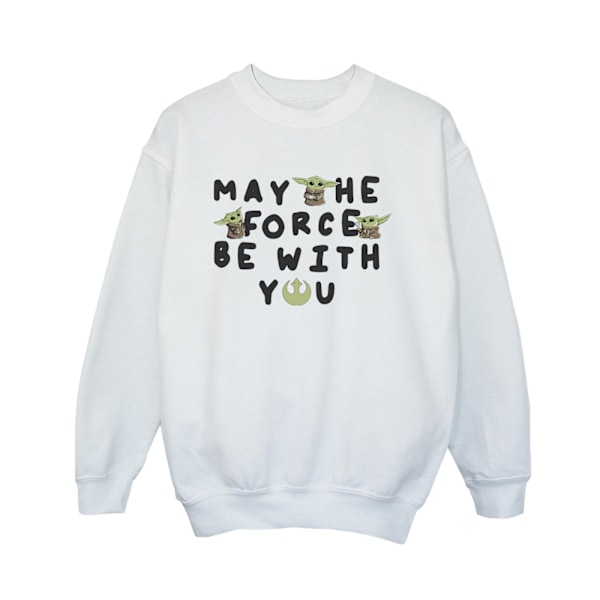 Star Wars Boys The Mandalorian Grogu May The Force Be With You White 3-4 Years