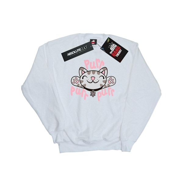 Big Bang Theory Mjuk Kitty Purr Sweatshirt S Vit White S